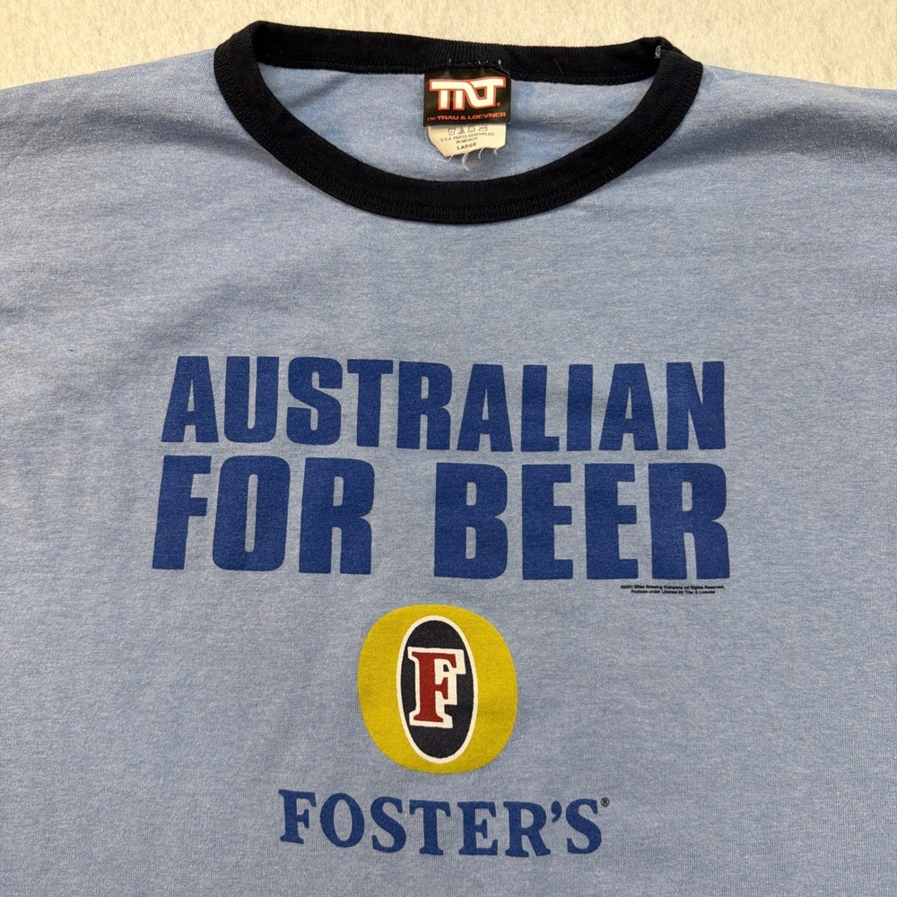 2005‎ Miller Brewing Foster's Australian Lager Vintage T-shirt Size Large